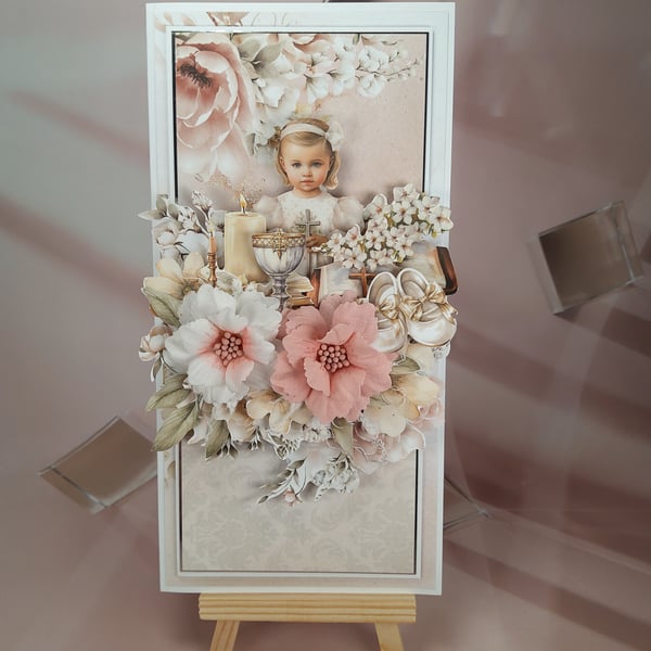 Habdnade Christening Card (O)