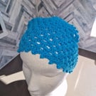 turquoise festival summer hair bandana handmade crochet