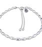 Sterling Silver Adjustable Oval Bead Bracelet 