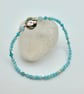 Amazonite Bracelet With Abalone Disc, Birthday, Anniversary, Gifts For Her