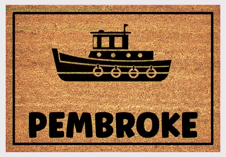 Tug Boat Door Mat - Personalised Tug Welcome Mat - 3 Sizes