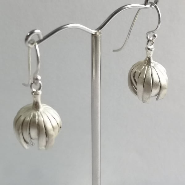 Silver hand made architectural drops