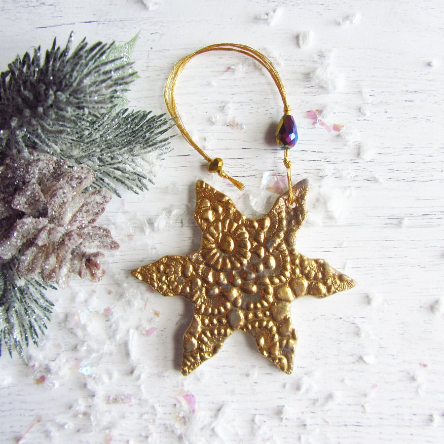 Christmas Decoration - Gold Snowflake