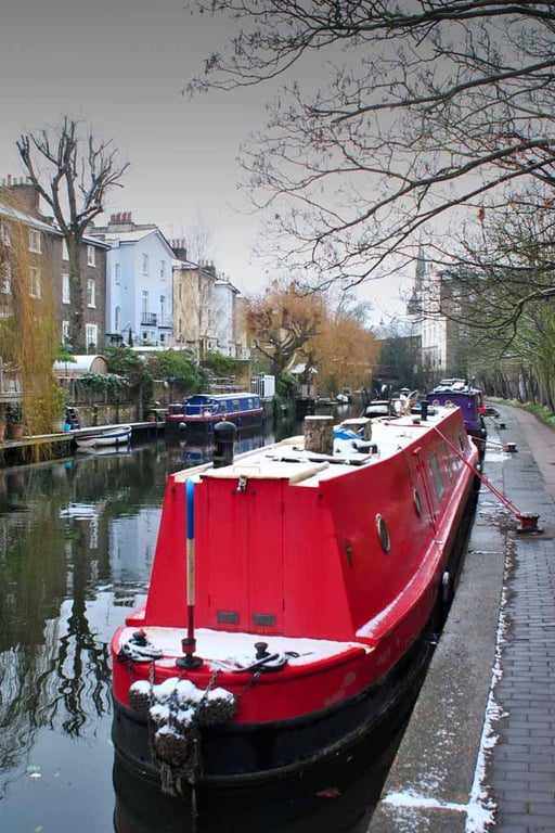 Narrow Boats Regent's Canal Camden London UK Photograph Print