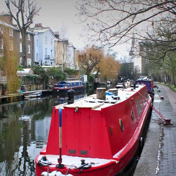 Narrow Boats Regent's Canal Camden London UK Photograph Print