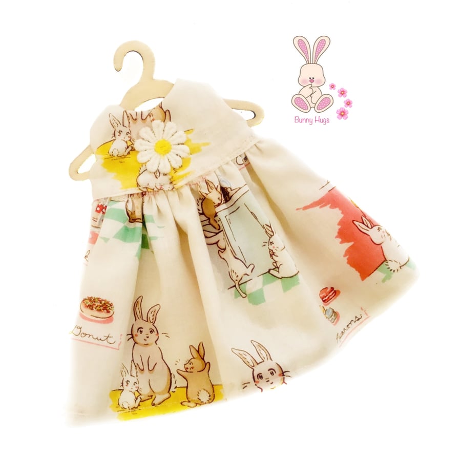 Vintage Style Bunny Print Dress