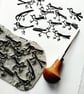 Wagtails - lino cut print - Super Seconds