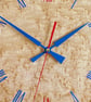 Designer made Wood Wall Clock with a Birdseye Maple Dial & Inlaid Sycamore Bezel - Image 3