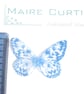 Hand printed silk butterflies in shades of teal. Two sizes - Image 6