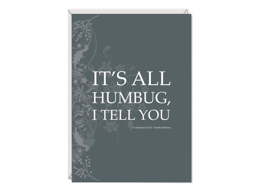 A Christmas Carol 'Humbug' Literary Card – Charles Dickens - CHR03