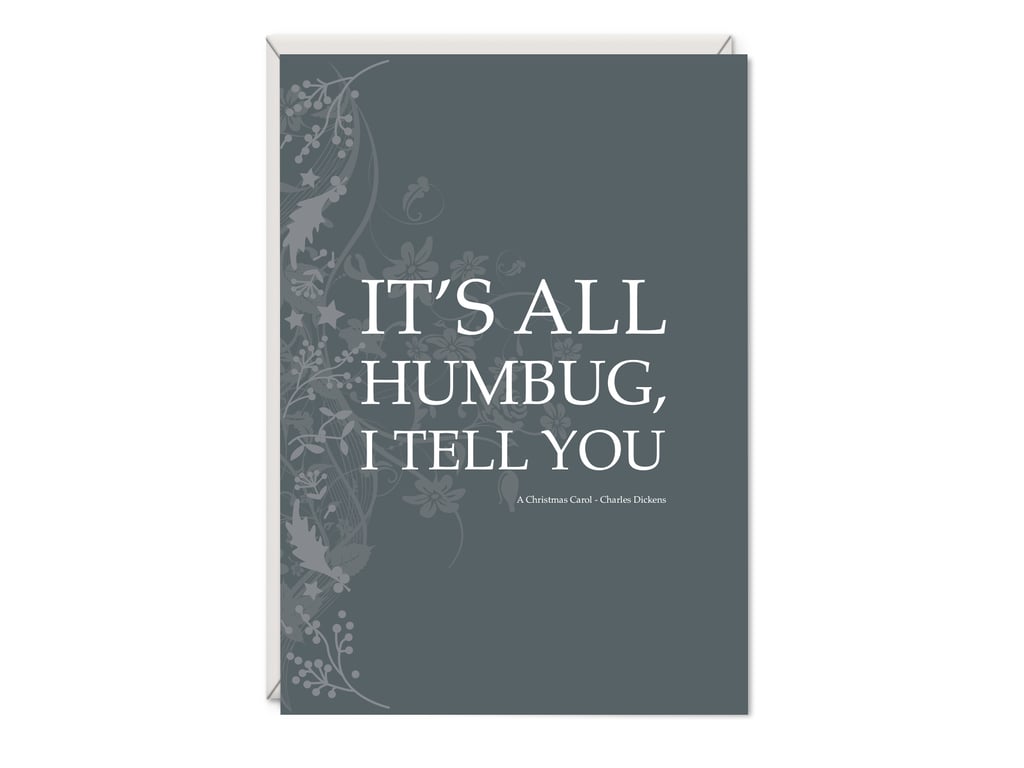 A Christmas Carol 'Humbug' Literary Card – Charles Dickens - CHR03