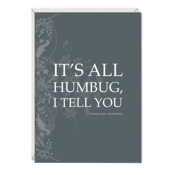 A Christmas Carol 'Humbug' Literary Card – Charles Dickens - CHR03