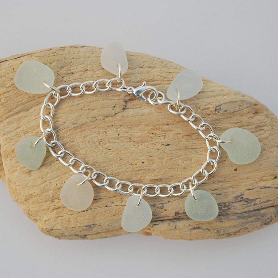 Sea glass bracelet