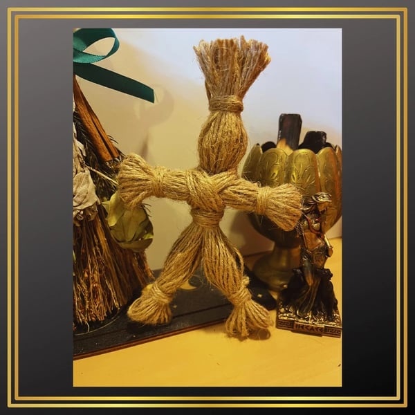 Male Poppet Traditional String Spirit Doll  Wiccan Pagan Altar Decor