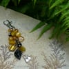 Gold and Black Handbag Charm Unique Handmade KCJ217