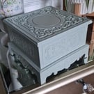 Heavily carved Memory Keepsake box