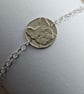French Bulldog Engraved Sterling Silver Coin Bracelet