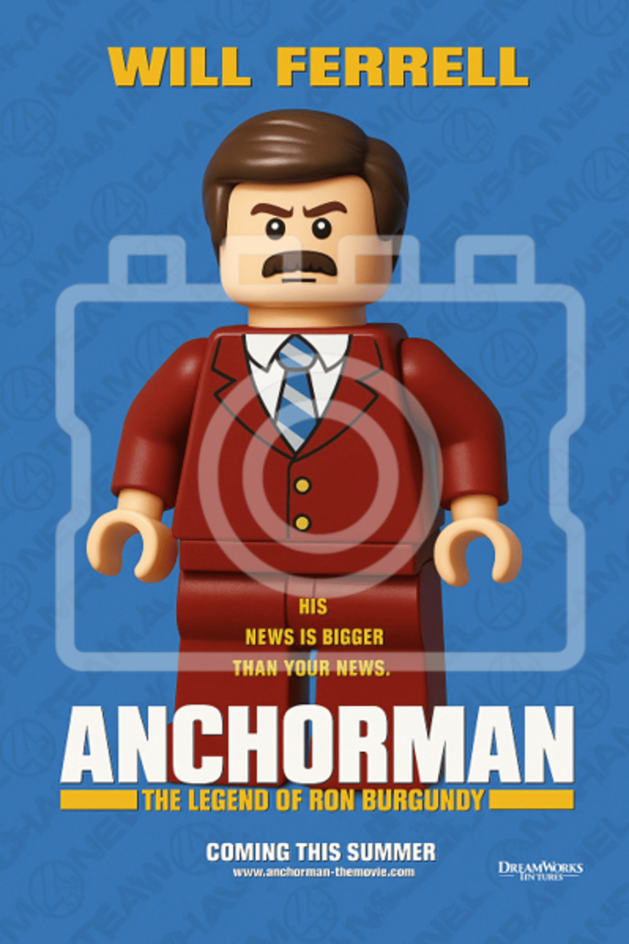 ANCHORMAN - LEGO-Inspired A4 Movie Poster