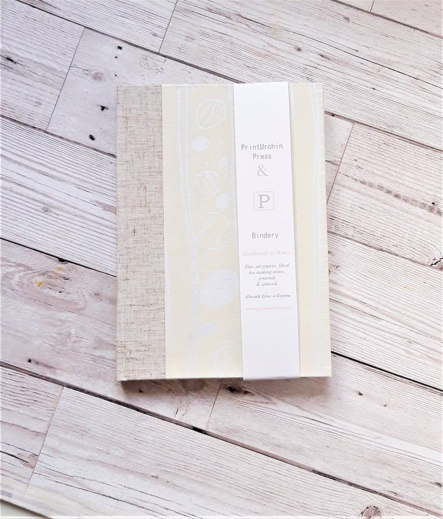 A5 Handprinted Sketchbook or Journal in 'St Ives' Design