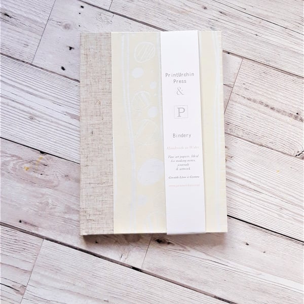 A5 Handprinted Sketchbook or Journal in 'St Ives' Design