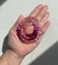 Iced Raspberry Hand Knotted Beaded Gemstone Necklace - Image 6