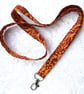 Liberty print lanyard, orange floral