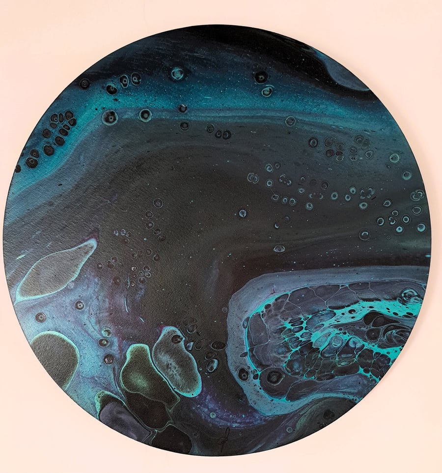 Original Acrylic Fluid Art – Modern Art – Home Decor -  "Northern Lights" 