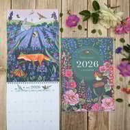 2026  Illustrated Wall Calendar of Wildlife and Flowers