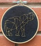 4" geometric animal embroidery hoop - Image 3