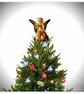 Large: Blue Tin Angel Christmas tree topper - Image 5