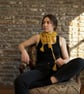 Yellow hand crochet scarf - Image 2