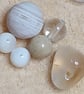 Bag charm with various natural stone, honed to a smooth finish. - Image 4