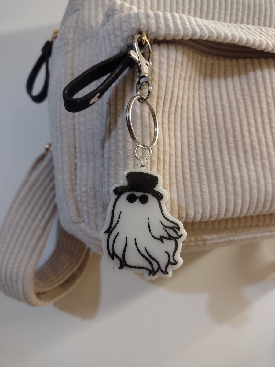 White 'Cousin...'  Keychain or Bag charm