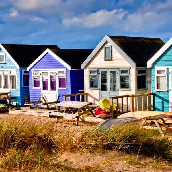 Beach Huts Hengistbury Head Dorset Coast Photograph Print