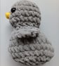 Crochet Plushie Duckling (Grey-Yellow) - super soft, great gift!