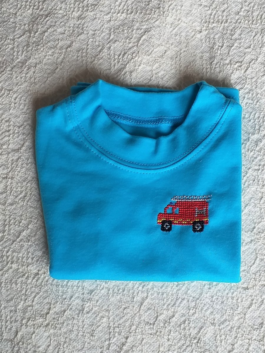 Fire Engine T-shirt Age 3-6 Months