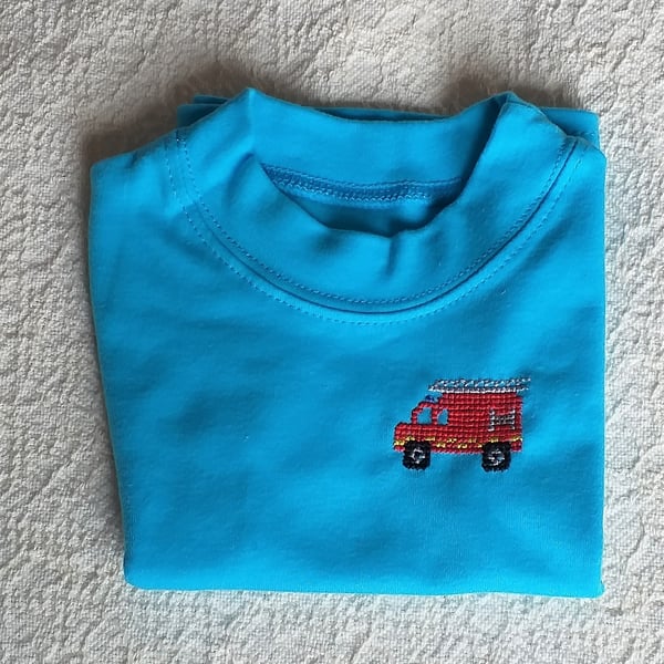 Fire Engine T-shirt Age 3-6 Months