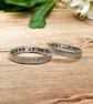 Handmade Personalised Silver Tree Bark Ring - Image 7