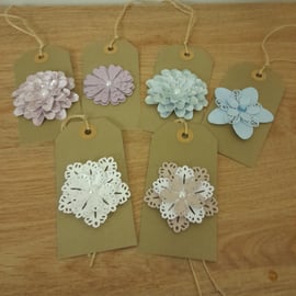 ASSORTED HANDMADE GIFT TAGS.