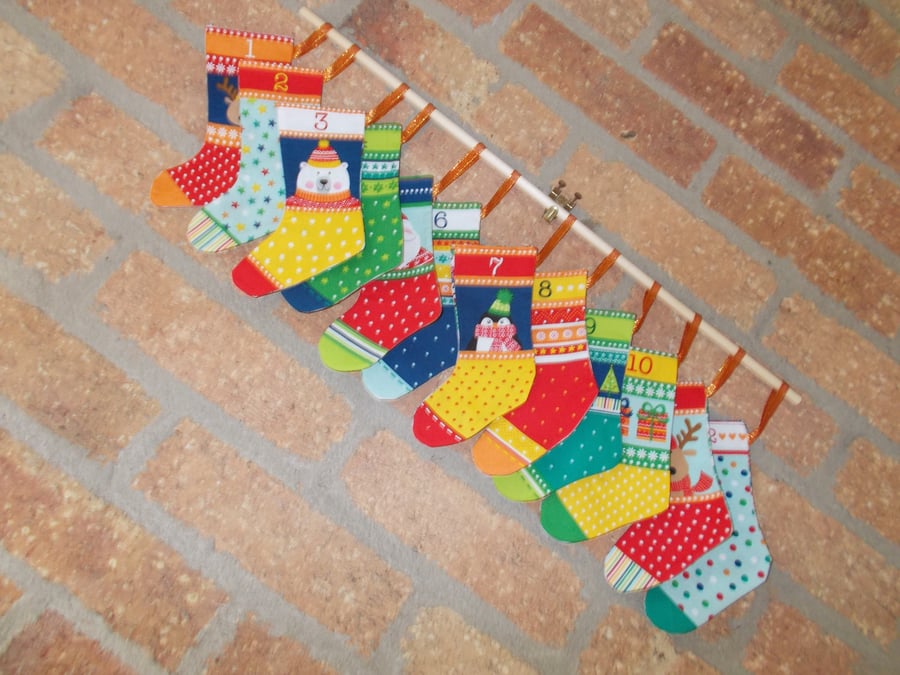 Advent Calendar - 24 individual stockings - Style 2