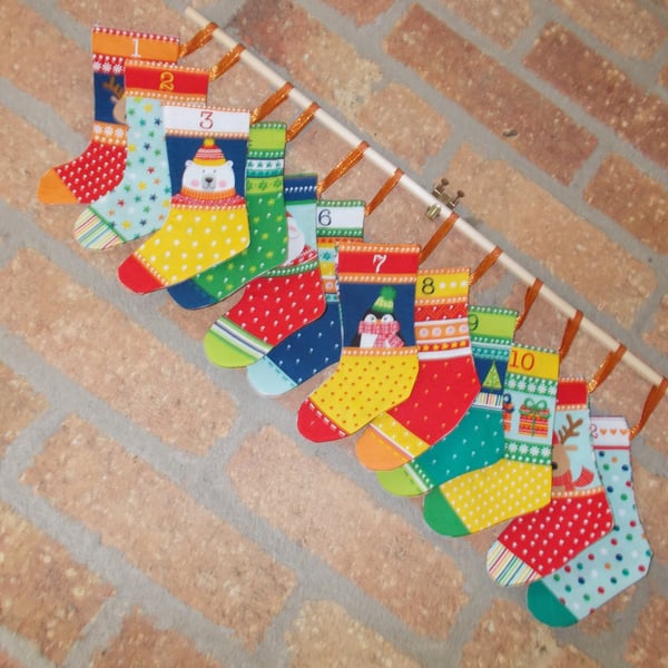 Advent Calendar - 24 individual stockings - Style 2