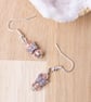 Butterfly earrings with pink beads - sweet dangle earrings - Image 3
