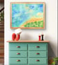 Abstract Seascape Archival Art Print, Vibrant Blue Ocean Wall Art Coastal Decor - Image 6