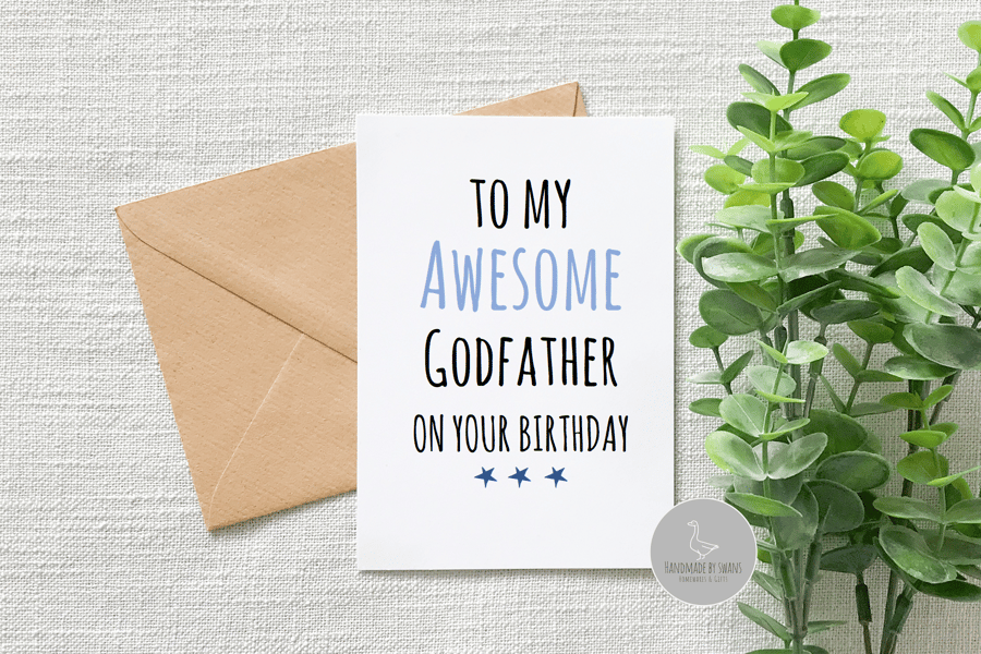 To my awesome godfather on your birthday Greeting Card