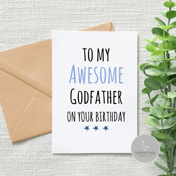 To my awesome godfather on your birthday Greeting Card