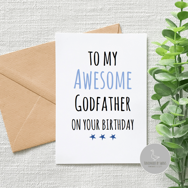 To my awesome godfather on your birthday Greeting Card