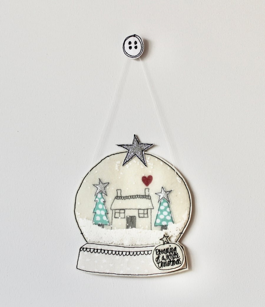 Special Order for Sherry - 'Dreaming of a White Christmas' - Hanging Decoration