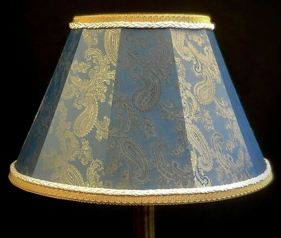 Aqua Blue Paisley Lampshades Standard Lamps Tab... - Folksy