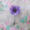 PURPLE POPPY PIN War Amimals Remembrance Brooch Animal Memorial Pin HAND PAINTED