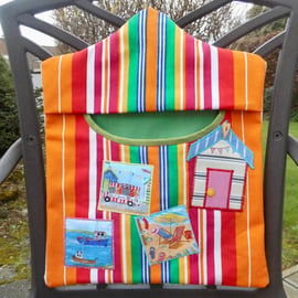 Peg bag with seaside beach theme 